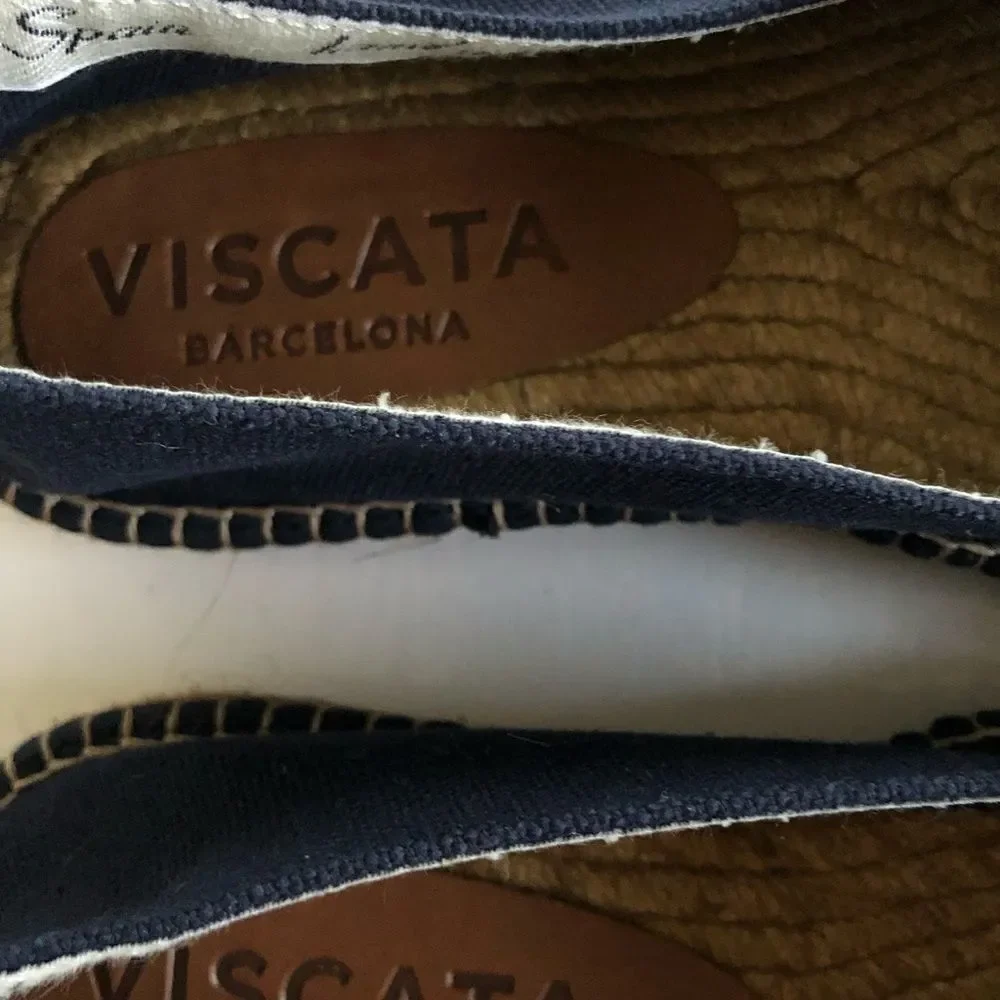 VISCATA Women’s Navy Espadrilles NWOT Sz 42